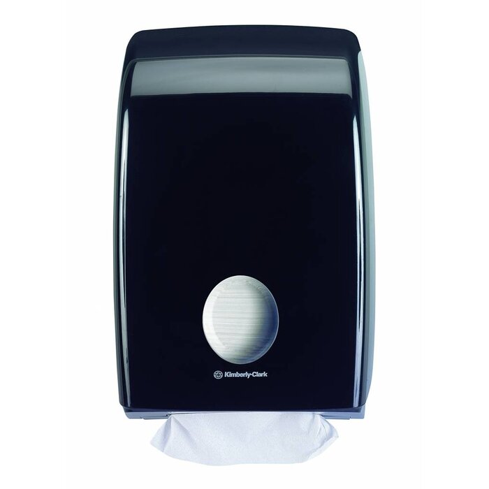 Kimberly Clark AQUARIUS* Gevouwen Handdoek Dispenser - Intergevouwen - Zwart