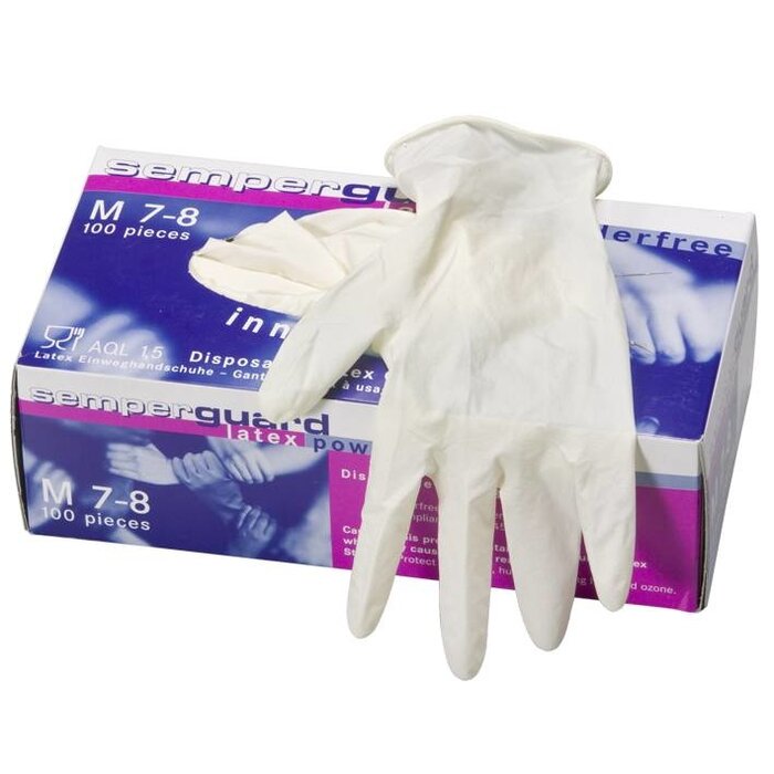 Johnson Diversey TASKI Handschoenen wegwerp Latex - S (6-7) - 100 stuks