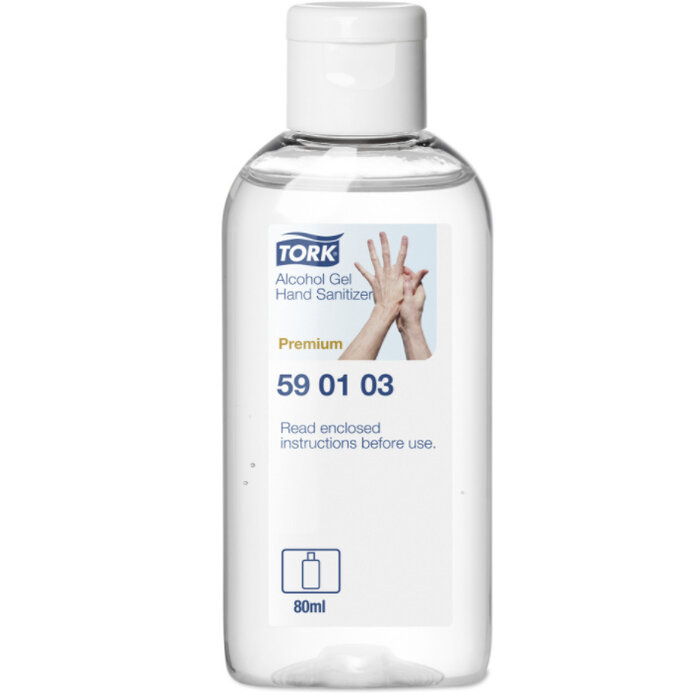 Tork 24x Tork Alcohol Gel Hand Sanitizer - Transparant - 80ml flacon