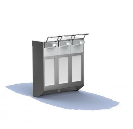 MediQo-line MediQo-line TRIO Zeep- & desinfectiemiddeldispenser 1000 ml KB RVS