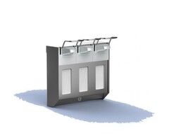 MediQo-line MediQo-line TRIO Zeep- & desinfectiemiddeldispenser 500 ml KB RVS