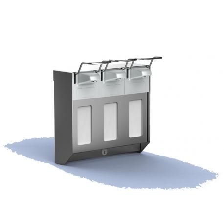 MediQo-line MediQo-line TRIO Zeep- & desinfectiemiddeldispenser 500 ml KB RVS