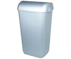 PlastiQline PlastiQline Afvalbak kunststof RVS look 23 liter open