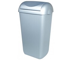 PlastiQline PlastiQline Afvalbak kunststof RVS look 23 liter swings