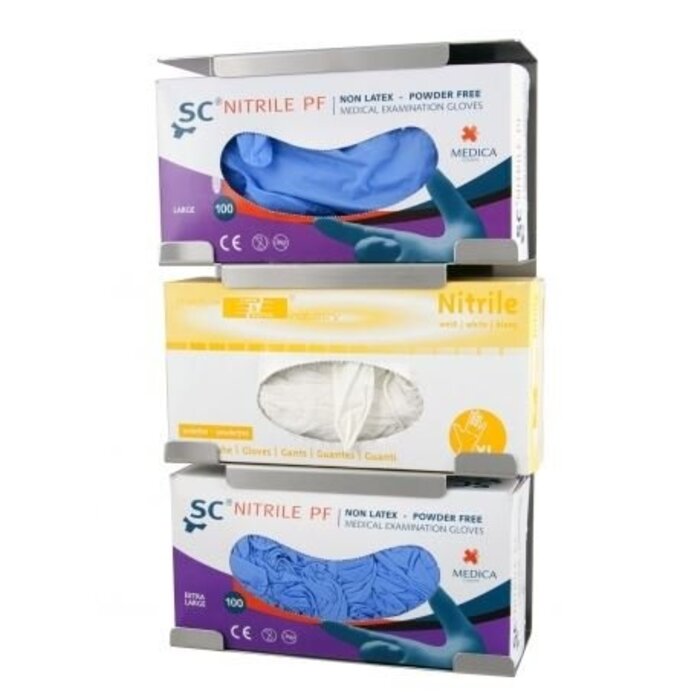 MediQo-line MediQo-line Handschoendispenser trio aluminium