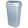 PlastiQline Afvalbak kunststof RVS look 43 liter swing