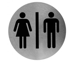 Mediclinics Pictogram man/vrouw RVS Mediclinics