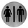Pictogram man/vrouw RVS  Mediclinics