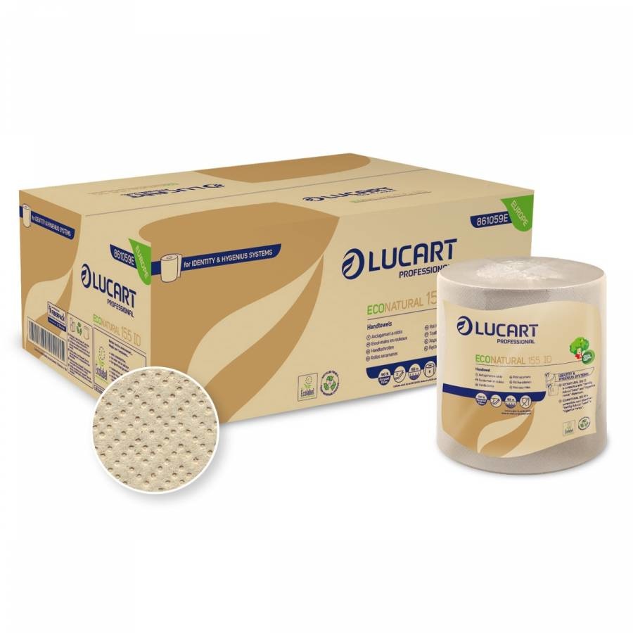 Lucart Lucart Eco Natural Handdoekrol Recycled 2-laags - 6 rollen