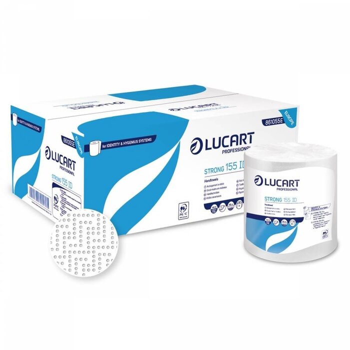 Lucart Lucart Strong Handdoekrol Cellulose Wit 2-laags - 6 rollen