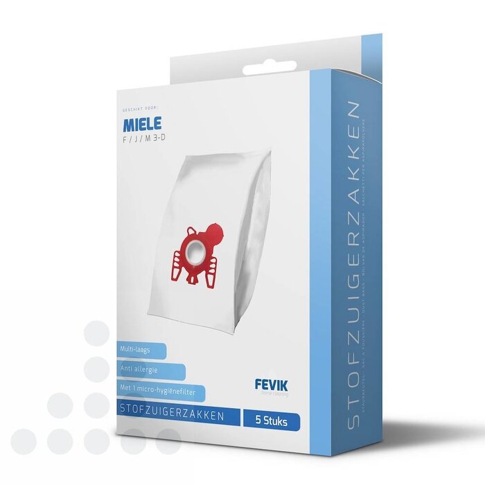 Eigen merk Stofzuigerzakken Miele F/J/M 3-D filterplus - 5 stuks + filter