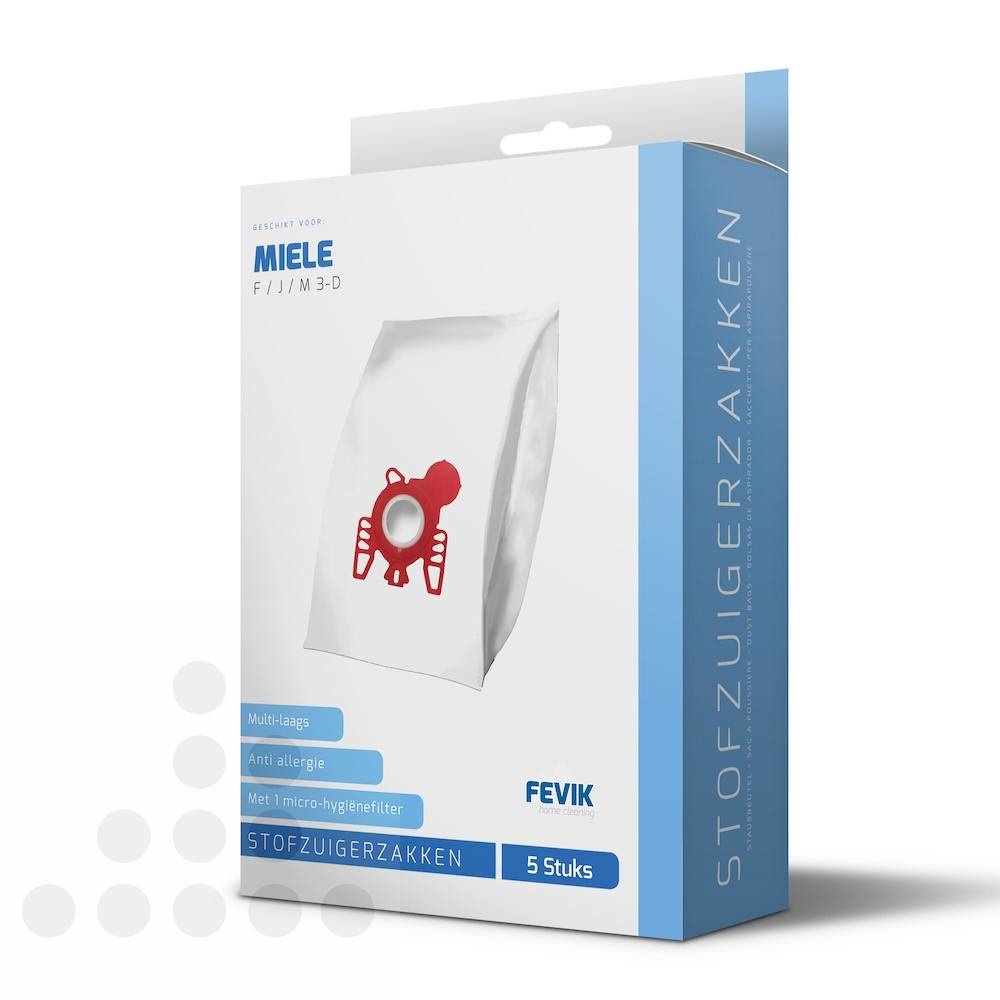 Eigen merk Stofzuigerzakken Miele F/J/M 3-D filterplus - 5 stuks + filter