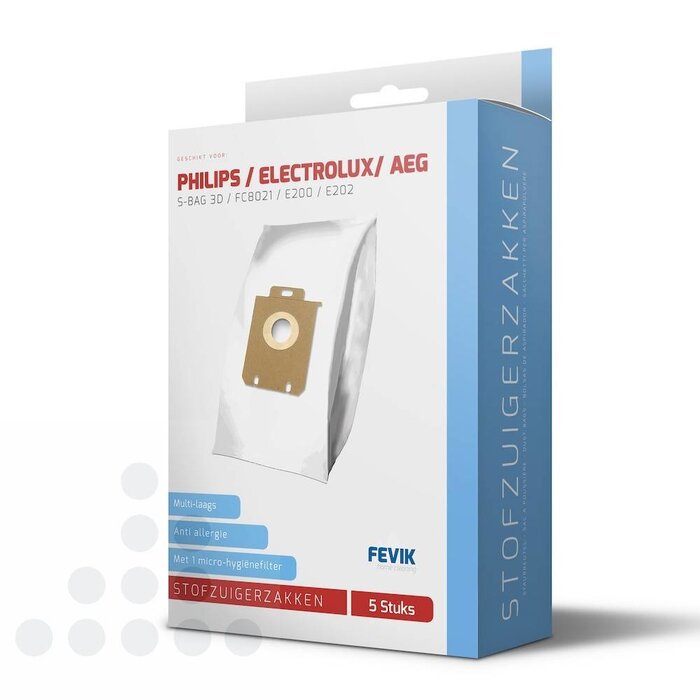 Eigen merk Stofzuigerzakken Philips S-Bag 3-D filterplus - 5 stuks + filter