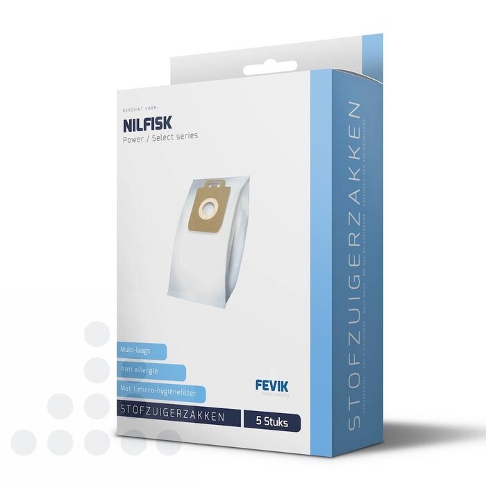Eigen merk Stofzuigerzakken Nilfisk Power/Select 3-D filterplus - 5 stuks