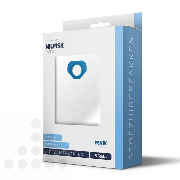Eigen merk Stofzuigerzakken Nilfisk GS GM80/90 filterplus - 5 stuks