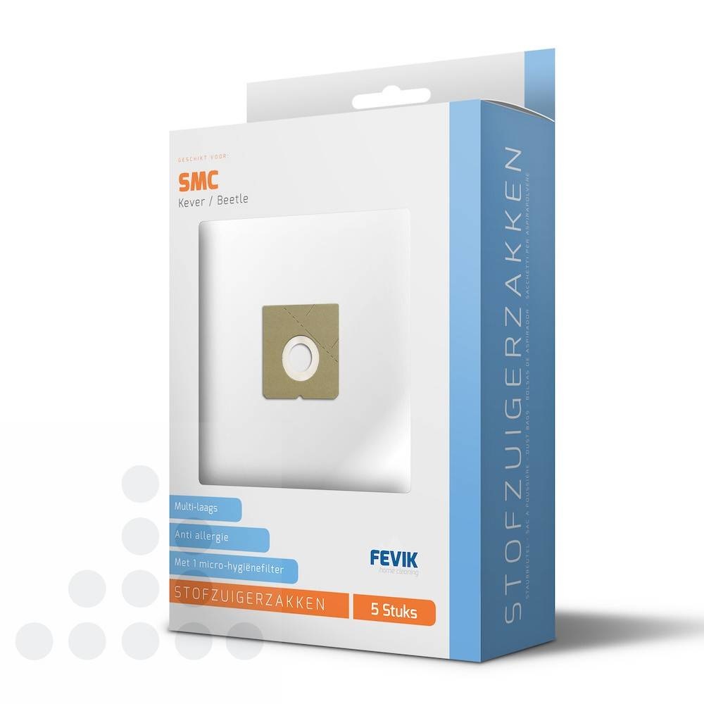 Eigen merk Stofzuigerzakken SMC Kever filterplus - 5 stuks + filter