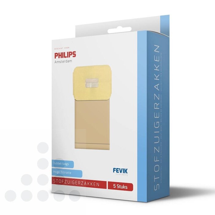 Eigen merk Stofzuigerzakken Philips Amsterdam papier - 5 stuks