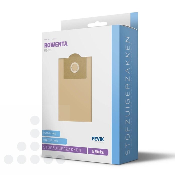 Eigen merk Stofzuigerzakken Rowenta RB-01 papier - 5 stuks