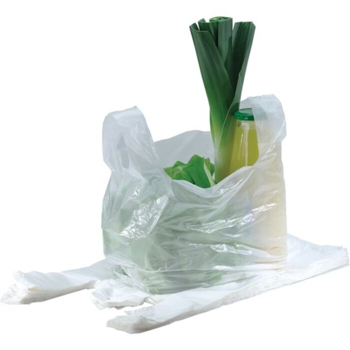 Hemddraagtassen 30 / 10 x 60 cm, 21my, HPDE, Wit