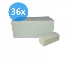 Eigen merk Vouwhanddoekjes 2-laags, cellulose wit