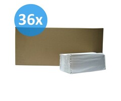 Eigen merk Vouwhanddoekjes 1-laags, naturel recycled