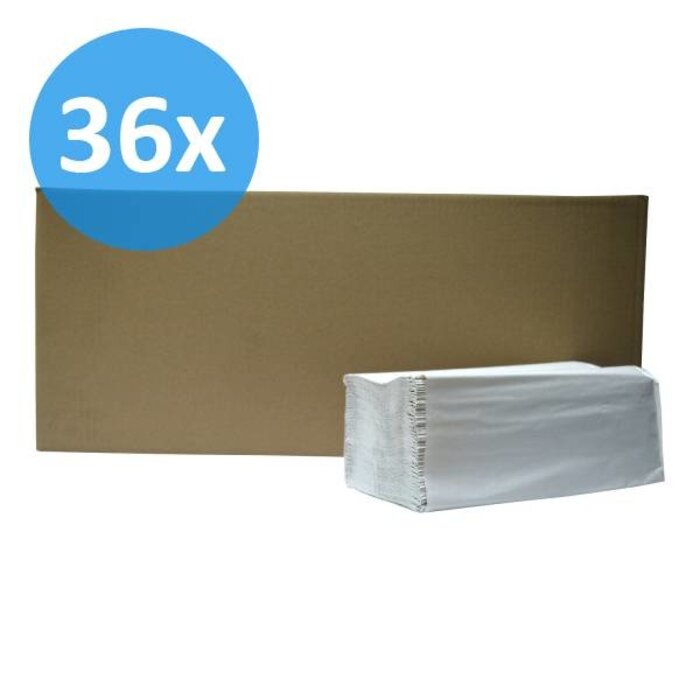 Eigen merk PALLET Vouwhanddoekjes Z-vouw, 1-laags, naturel recycled