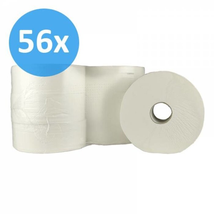 Eigen merk PALLET Toiletpapier Jumbo maxi, 2-laags, cellulose, 6x 380m