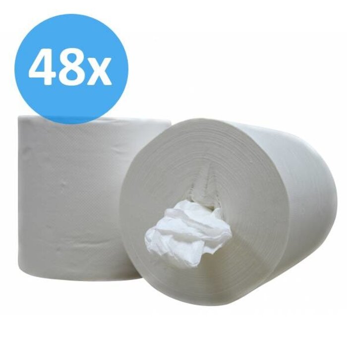 Eigen merk PALLET Poetsrollen Midi kokerloos, 1-laags, cellulose, 6x 300m