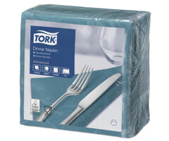 Tork Tork tissue servet 39x39cm 2-laags 1/4-vouw Blue Green 12x150
