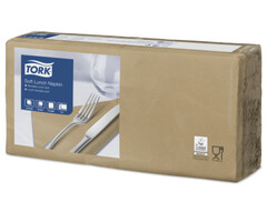Tork Tork tissue servet 33x33cm 3-laags 1/4-vouw biscuit 10x150