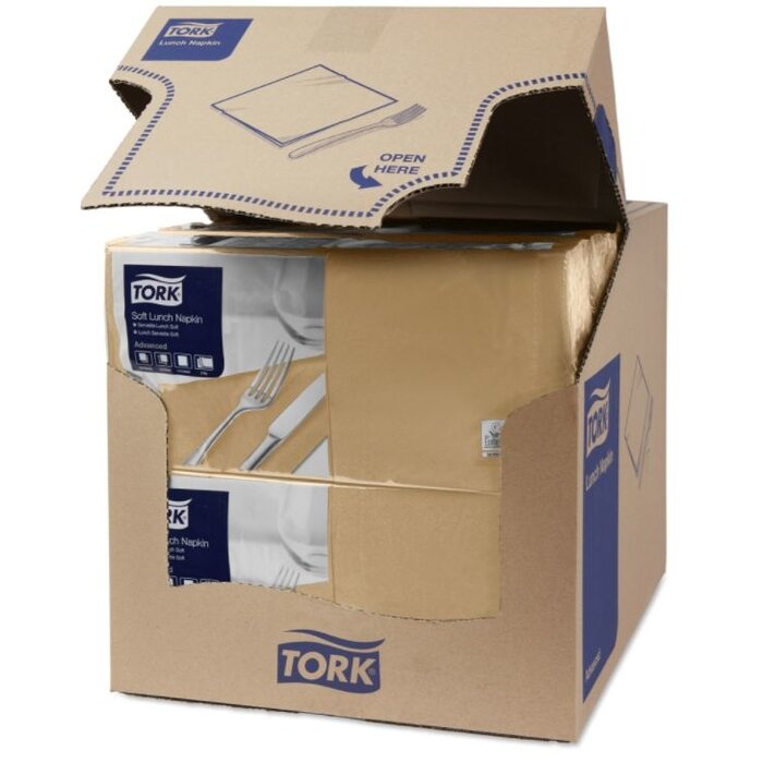 Tork Tork tissue servet 33x33cm 3-laags 1/4-vouw biscuit 10x150