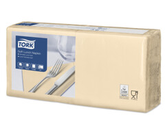 Tork Tork tissue servet 33x33cm 3-laags 1/4-vouw zand 10x150