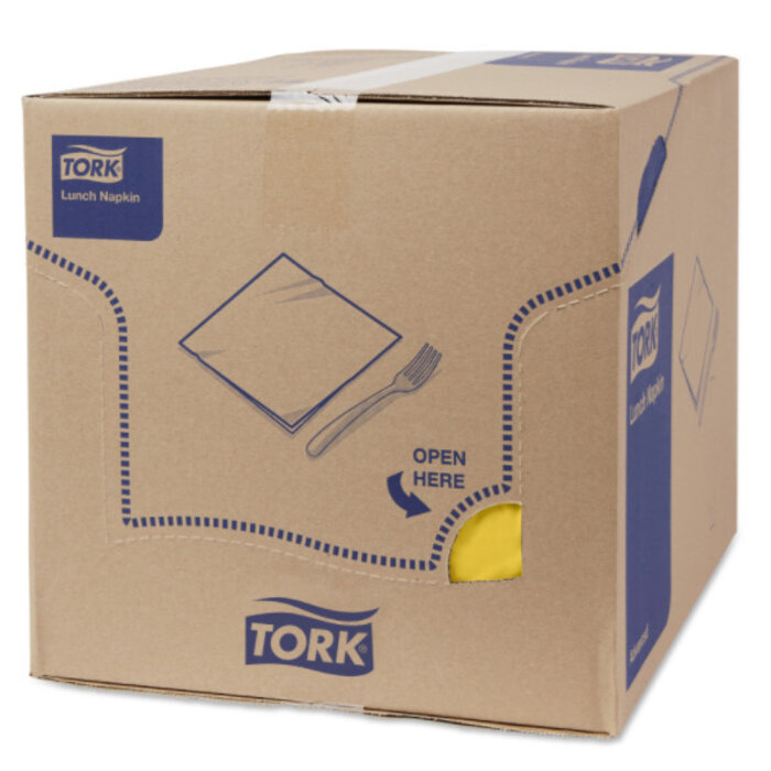 Tork Tork tissue servet 33x33cm 3-laags 1/4-vouw geel 10x150