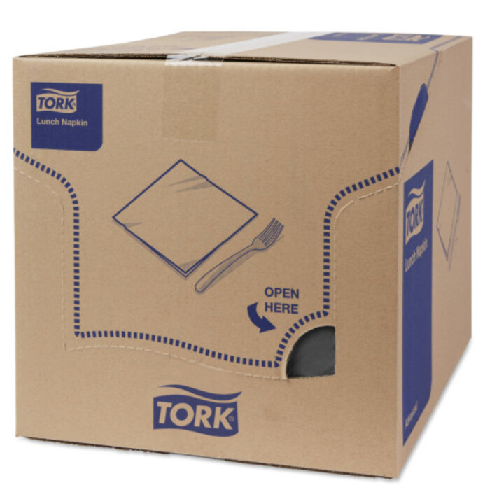 Tork Tork tissue servet 33x33cm 3-laags 1/4-vouw zwart 10x150