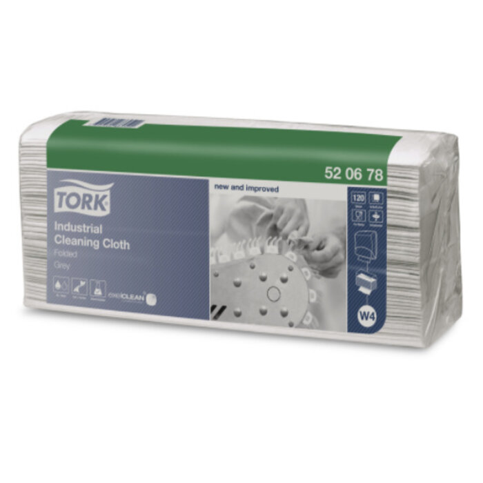 Tork Tork Industrial gevouwen reinigingsdoek Grijs W4