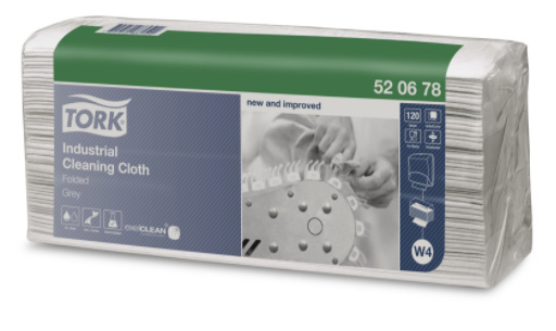 Tork Tork Industrial gevouwen reinigingsdoek Grijs W4