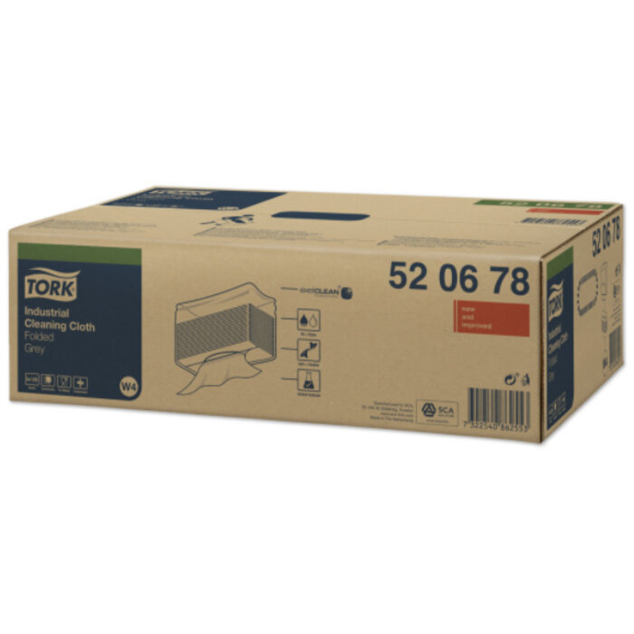 Tork Tork Industrial gevouwen reinigingsdoek Grijs W4