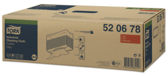 Tork Tork Industrial gevouwen reinigingsdoek Grijs W4