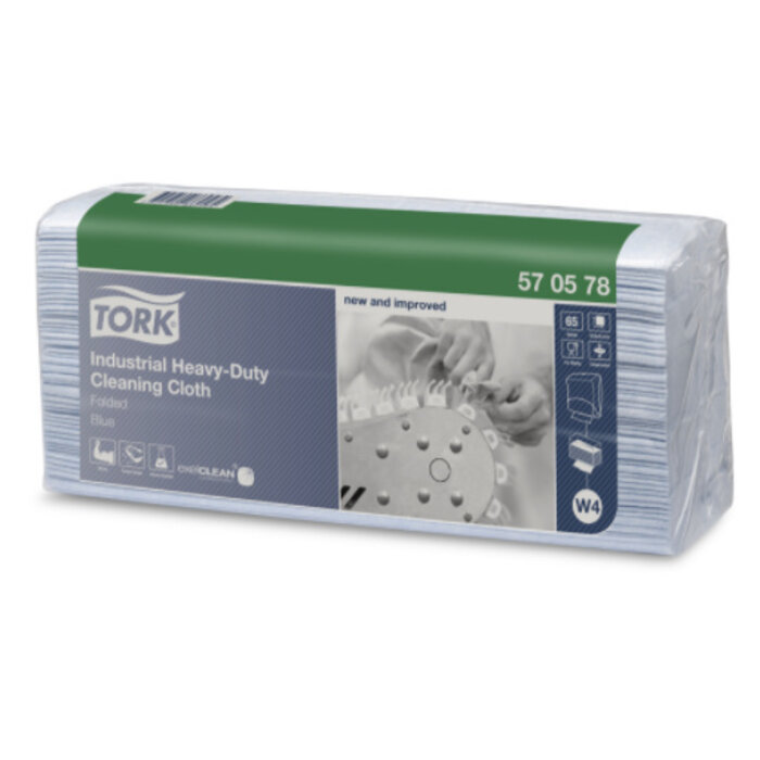 Tork Tork Industrial Heavy-Duty gevouwen reinigingsdoek blauw W4