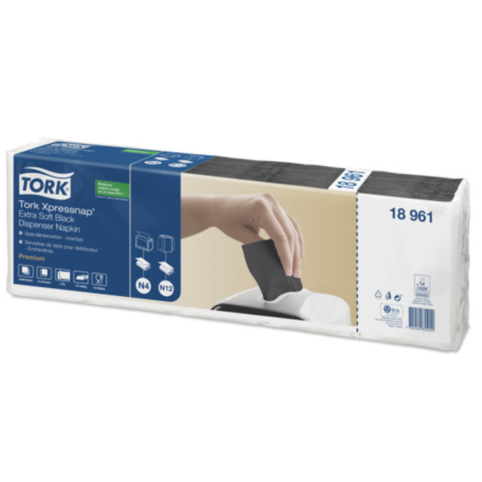 Tork Tork Xpressnap® dispenserservet 21,6x16,5cm 2-laags 1/2-vouw zwart