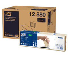 Tork Tork Xpressnap® dispenserservet 21,6x16,5cm 2-laags 1/2-vouw naturel