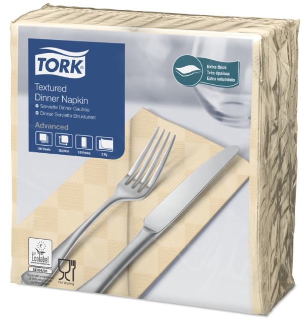 Tork Tork NexxStyle® servet 38x39cm 2-laags 1/8-vouw zand 12x100
