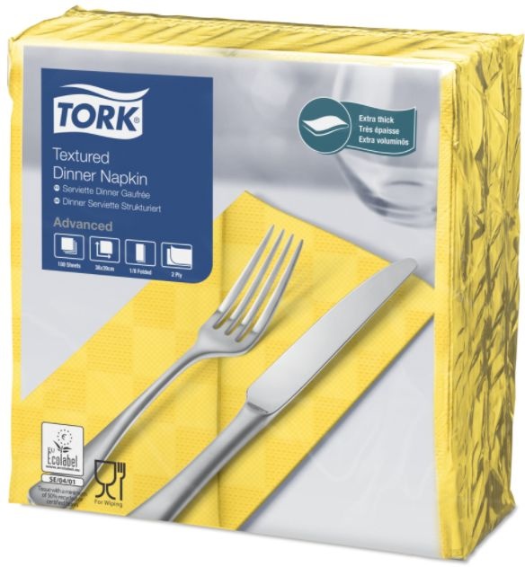 Tork Tork NexxStyle® servet 38x39cm 2-laags 1/8-vouw geel 12x100
