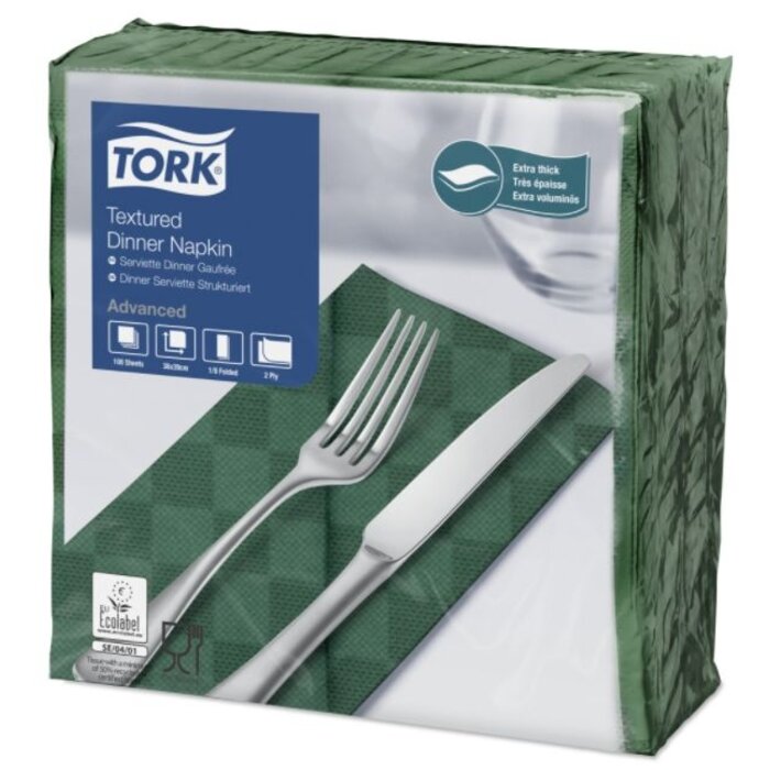 Tork Tork NexxStyle® servet 38x39cm 2-laags 1/8-vouw donker groen 12x100