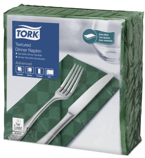 Tork Tork NexxStyle® servet 38x39cm 2-laags 1/8-vouw donker groen 12x100