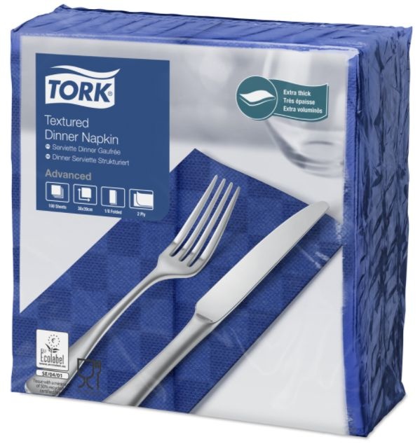 Tork Tork NexxStyle® servet 38x39cm 2-laags 1/8-vouw donker blauw 12x100