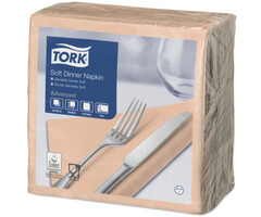 Tork Tork tissue servet 39x39cm 3-laags 1/4-vouw Perzik 12x100