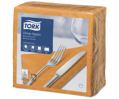 Tork Tork tissue servet 39x39cm 2-laags 1/4-vouw oranje 12x150