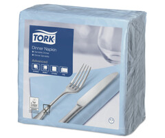 Tork Tork tissue servet 39x39cm 2-laags 1/4-vouw lichtblauw 12x150