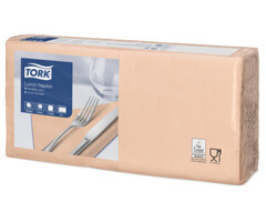 Tork Tork tissue servet 33x33cm 2-laags 1/4-vouw perzik 10x200